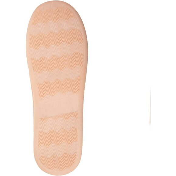 Women's Light Pink Bow Faux Fur Collar Pull On Plush Lining Slipper Boot Shoes - Picture 5 of 6